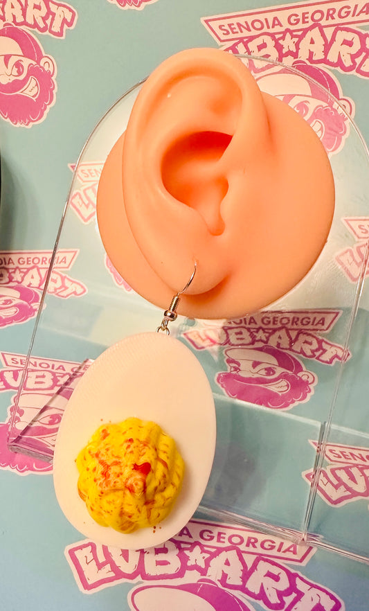 Deviled Eggs 3D Print Earrings