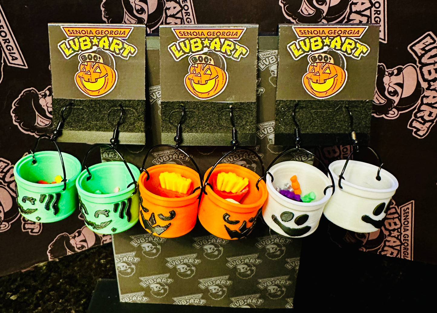 Boo Bucket Earrings