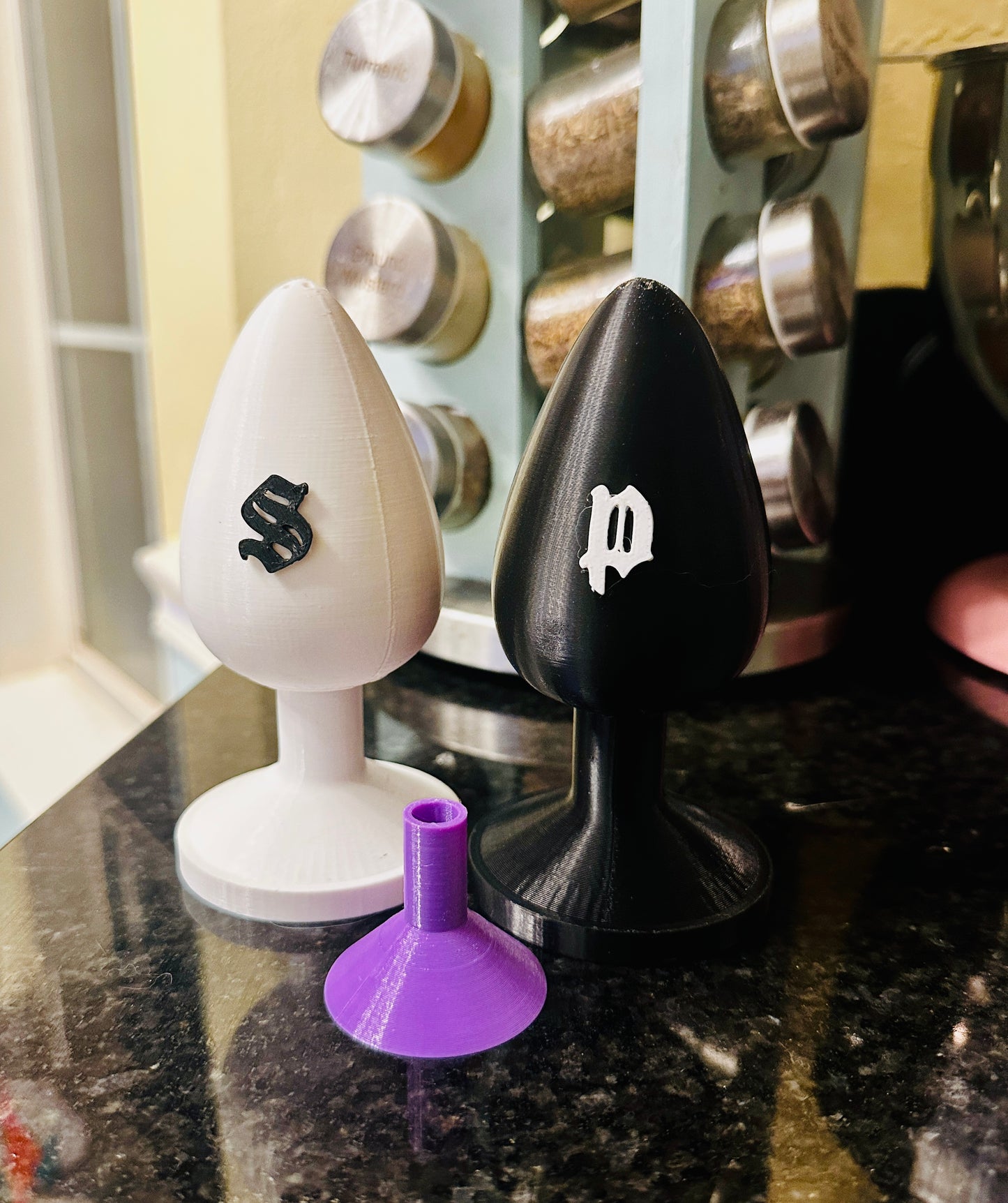 Butt Plug 3D Printed Salt & Pepper Shakers