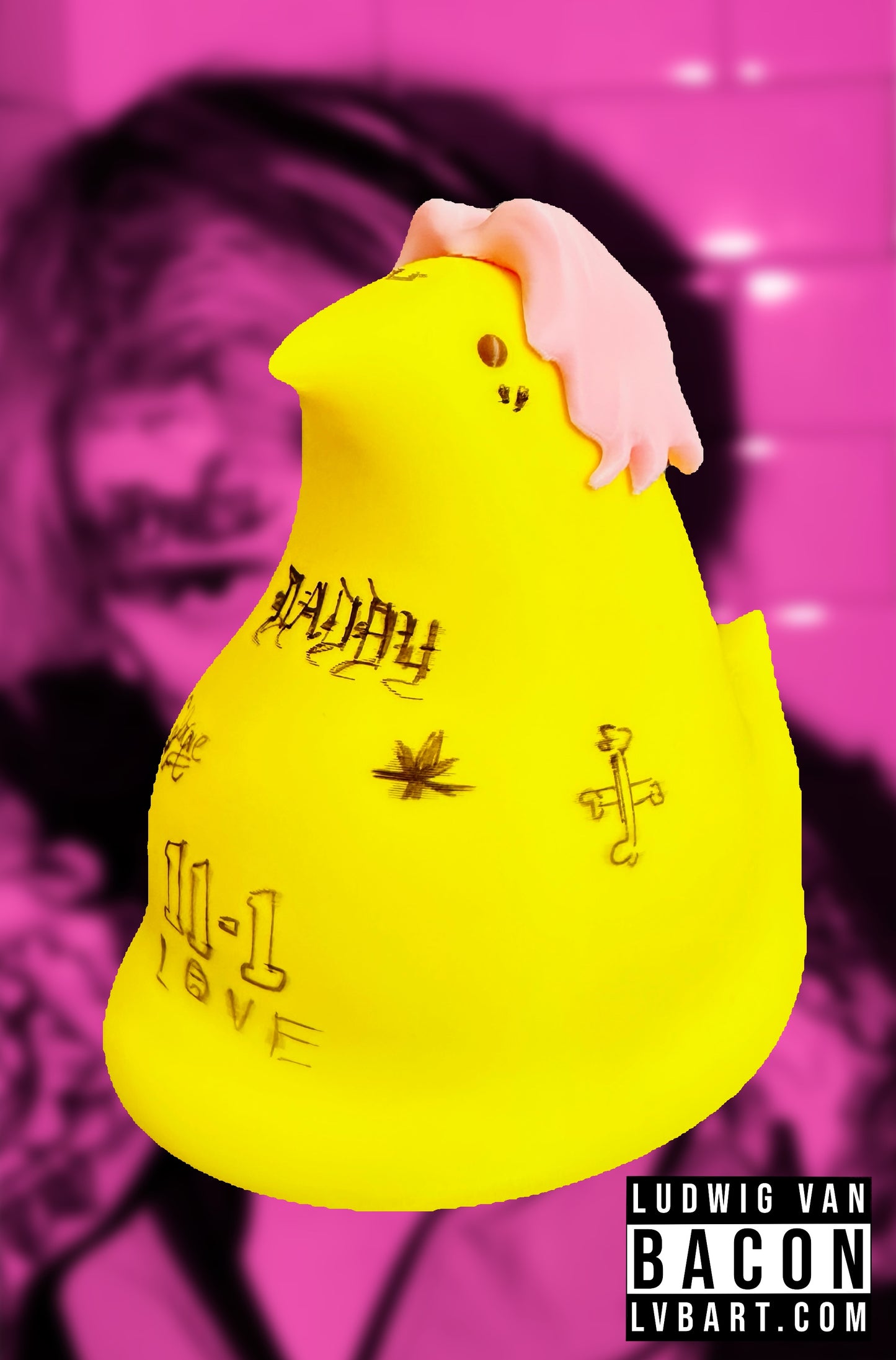 Chick Rapper 3D Printed Figure