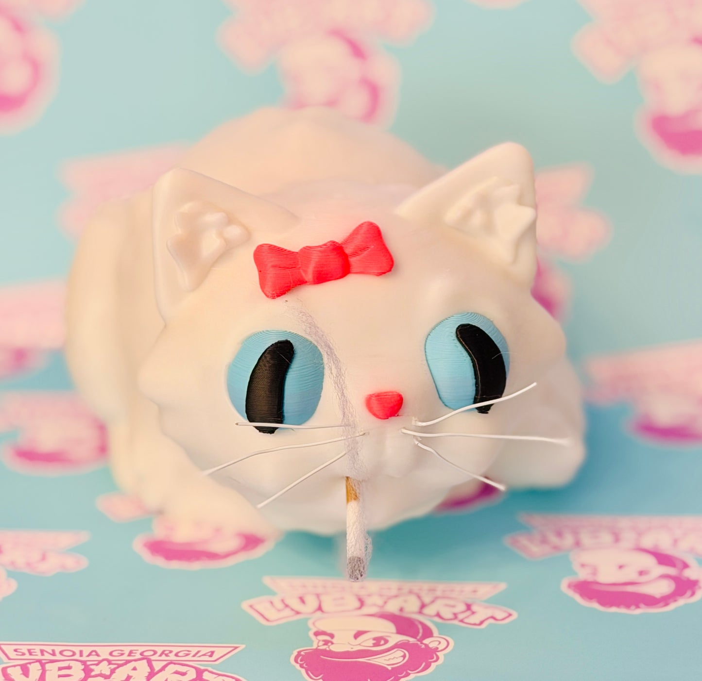Smoking Cat Rebecca 3D Print
