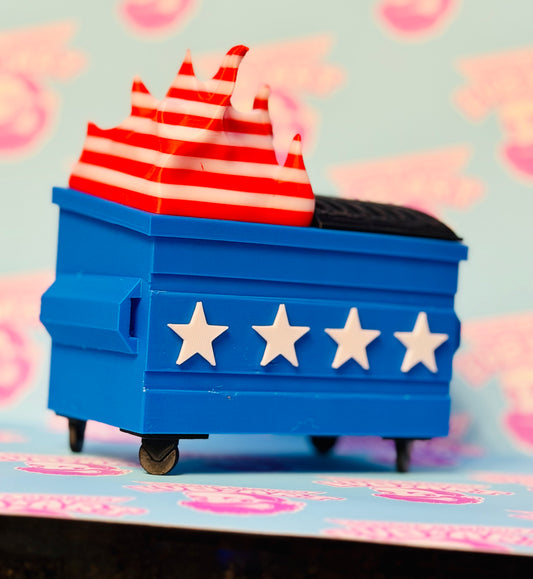 American Dumpster Fire 3D Printed Figure