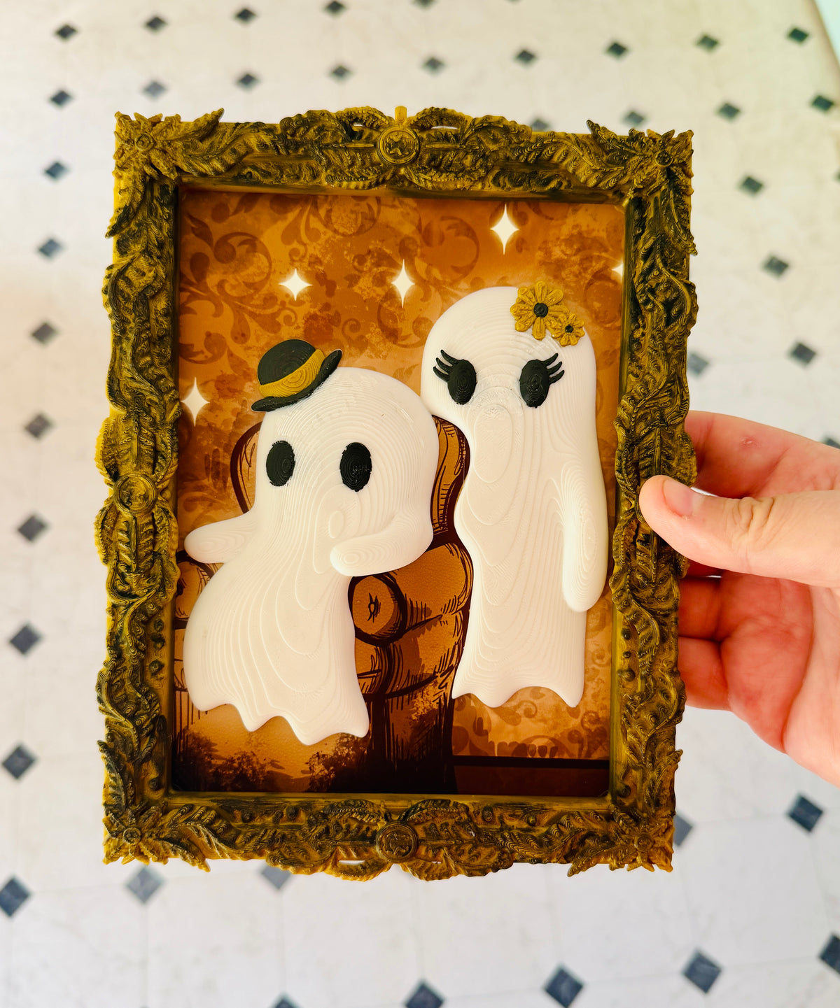 Victorian Ghost Couple 3D Print & Artwork