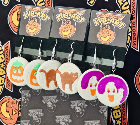 Spooky Cookie Halloween Earrings