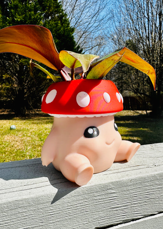 Chunky Mushroom Small Pot Plant Pencil Holder Organizer 3D Print