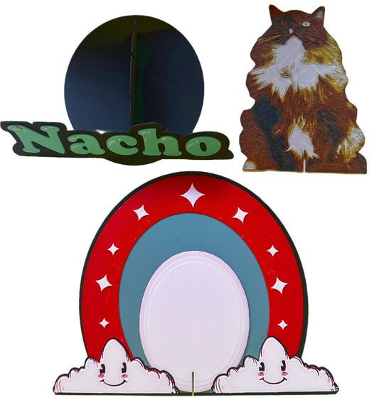 Custom Pet Photo 3D Painting Four Piece Display