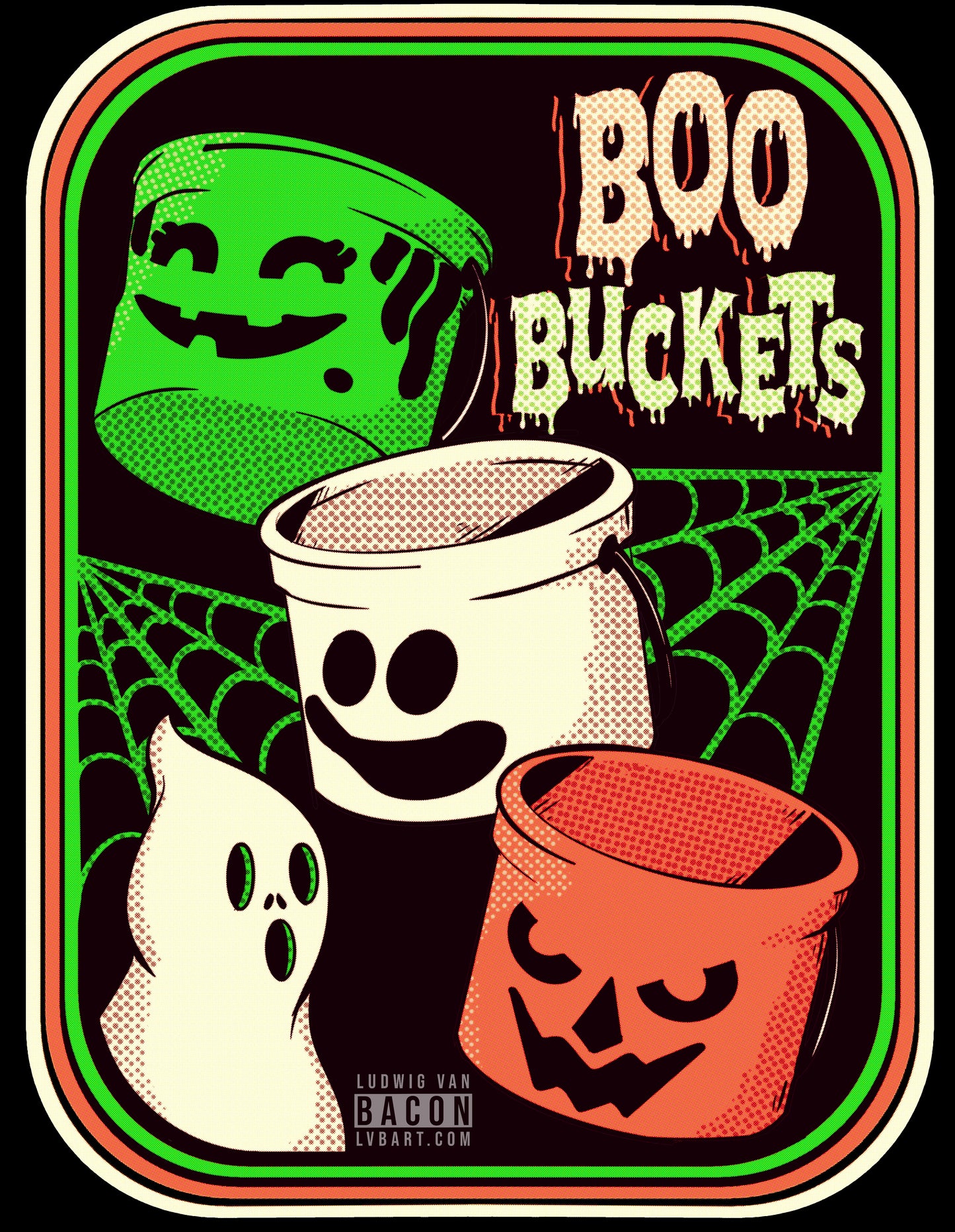 Retro Boo Buckets Fine Art Print