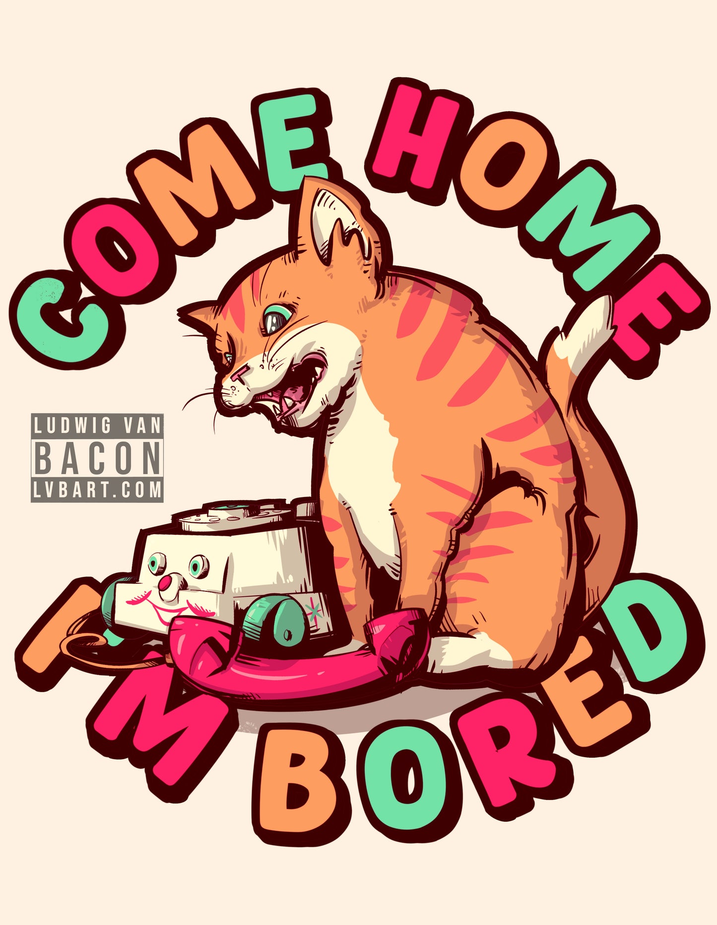 Bored Cat Fine Art Print