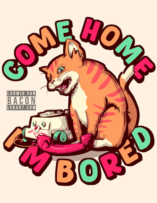 Bored Cat Fine Art Print