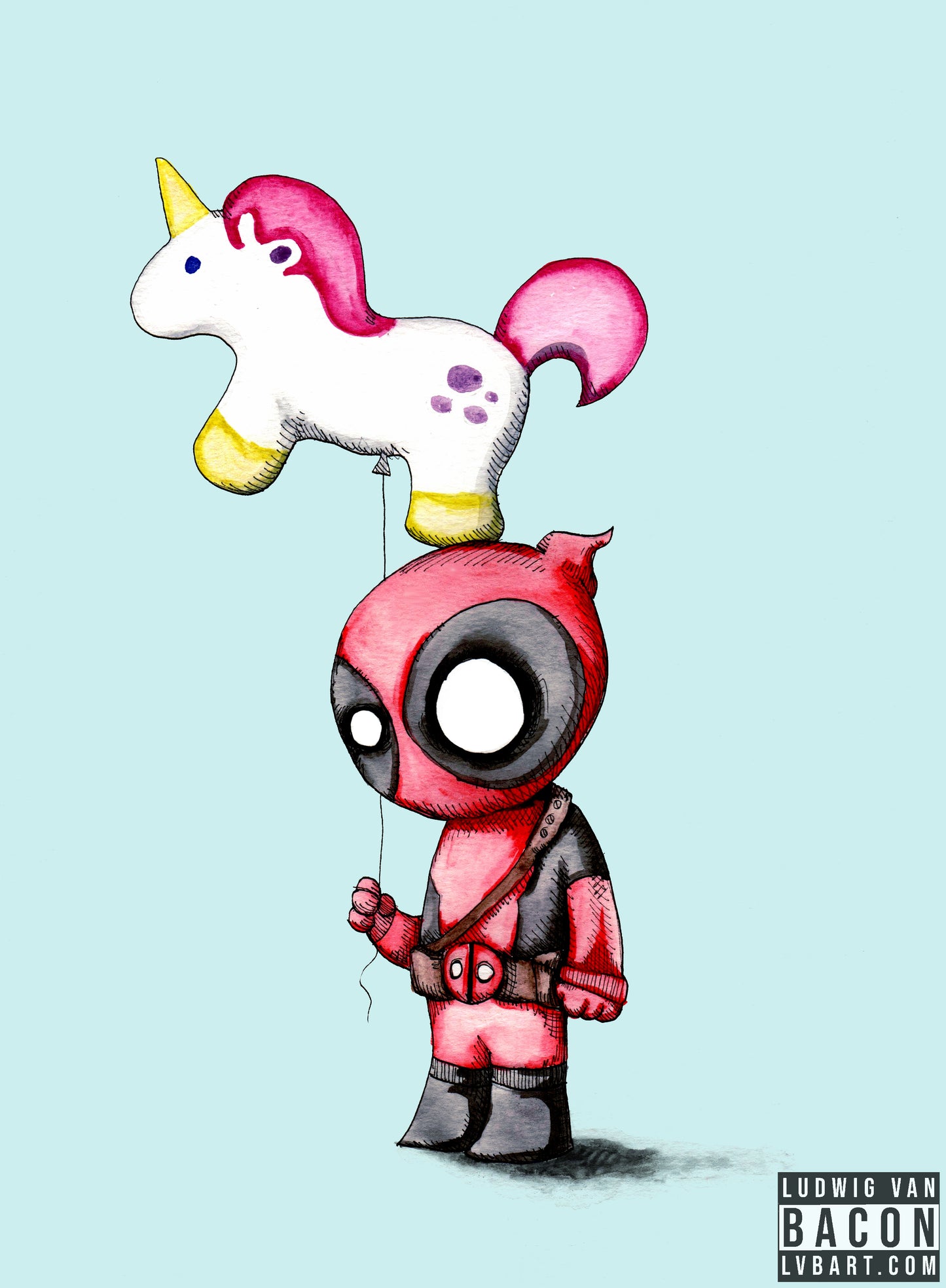 Merc With A Unicorn Fine Art Print