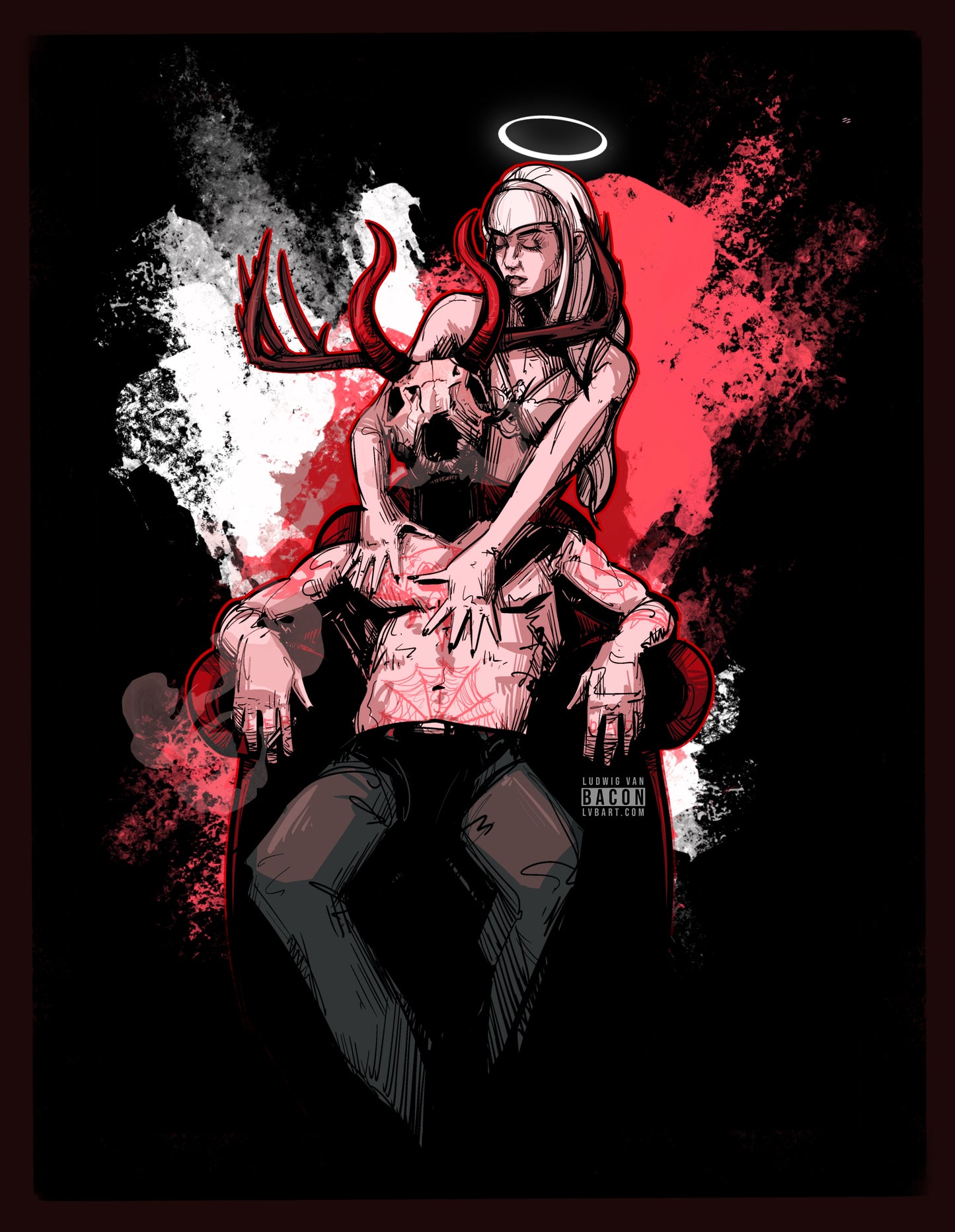 Deer Daddy Series 13: Angels & Demons II Fine Art Print