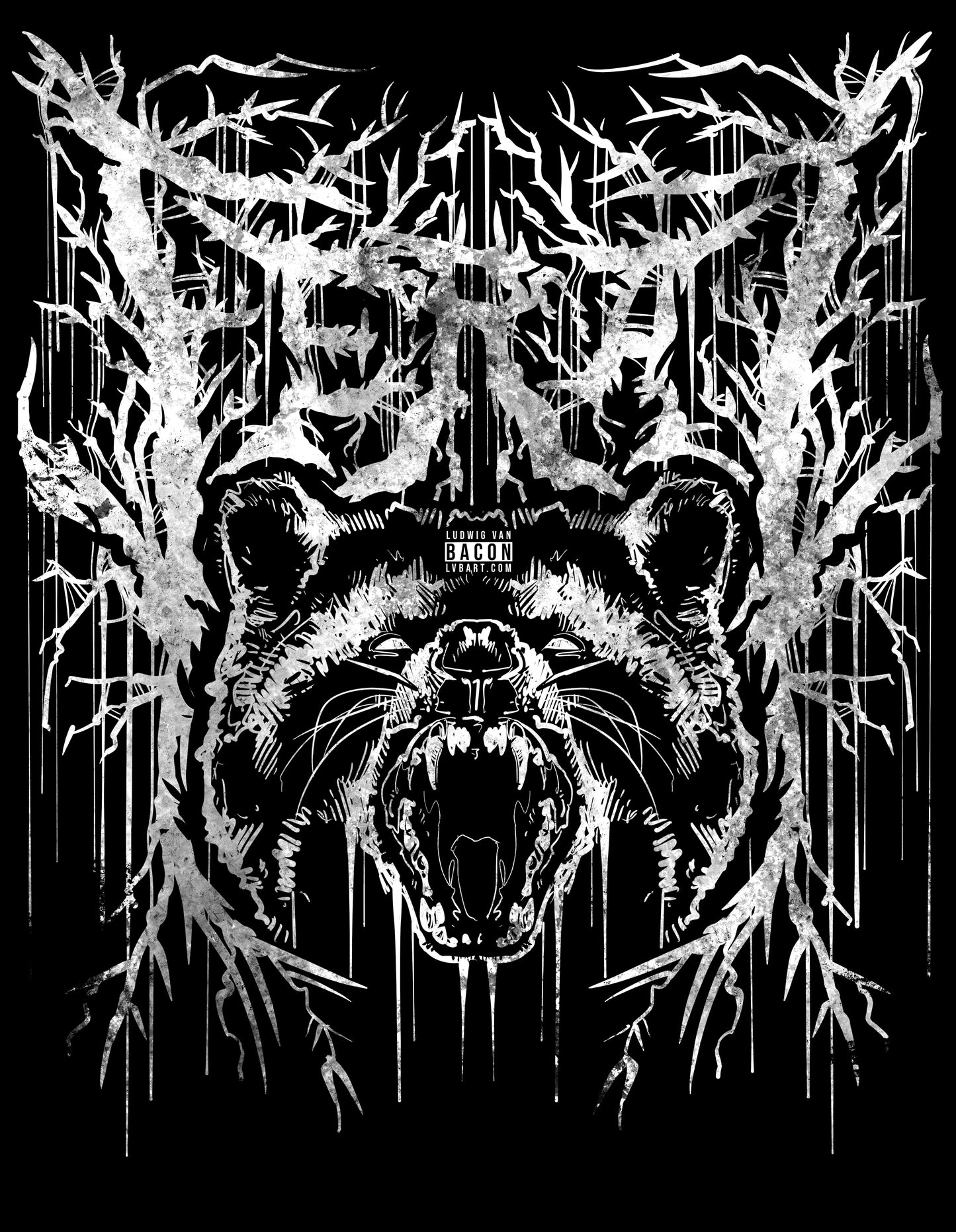 Feral Trash Cat Fine Art Print