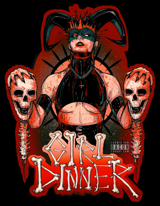 Girl Dinner Fine Art Print