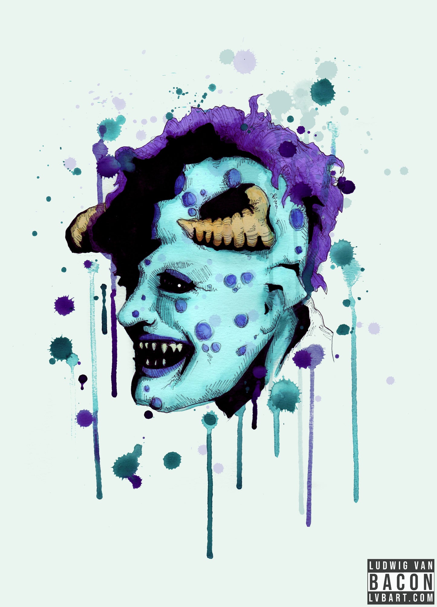 Watercolor Monster Fine Art Print