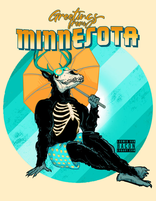 Cryptid Pinup: Minnesota Fine Art Print