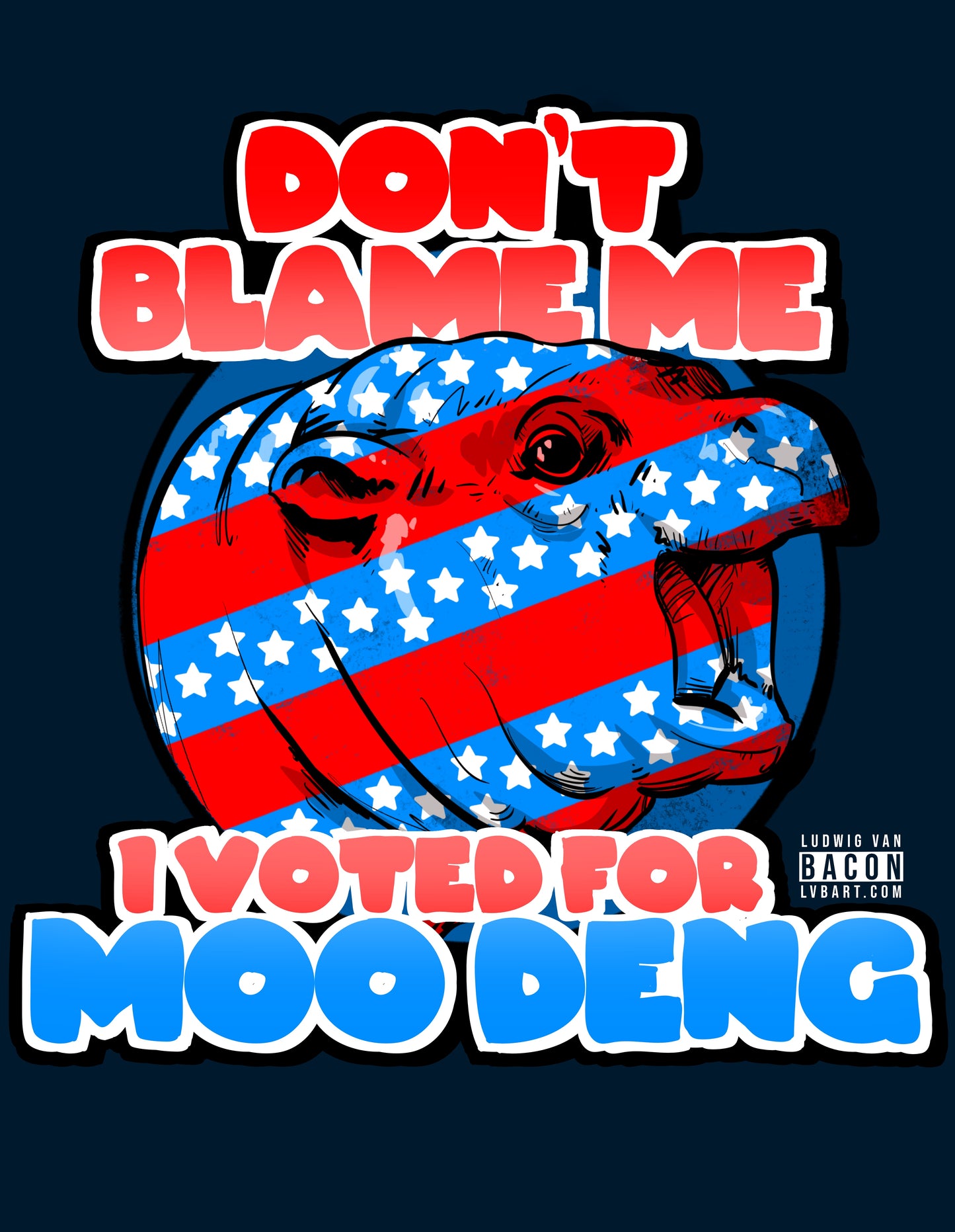 I Voted For Moo Deng Fine Art Print