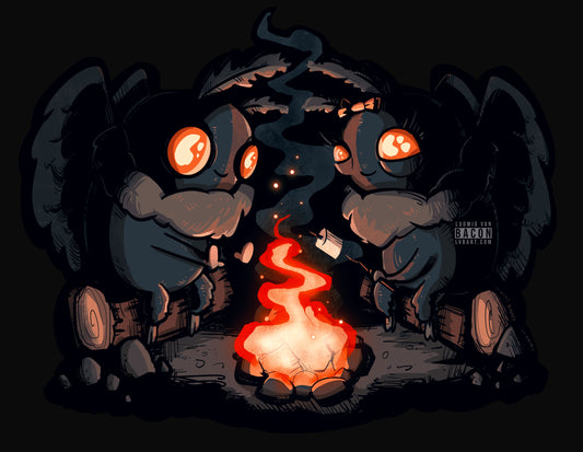 Mothman To A Flame Fine Art Print