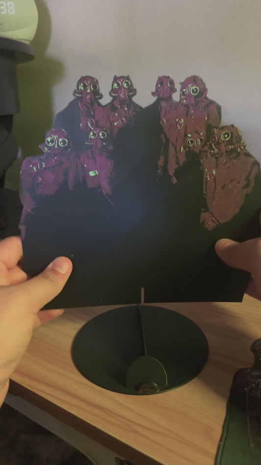 Horror Band 3D Painting Display Four Piece With LEDs