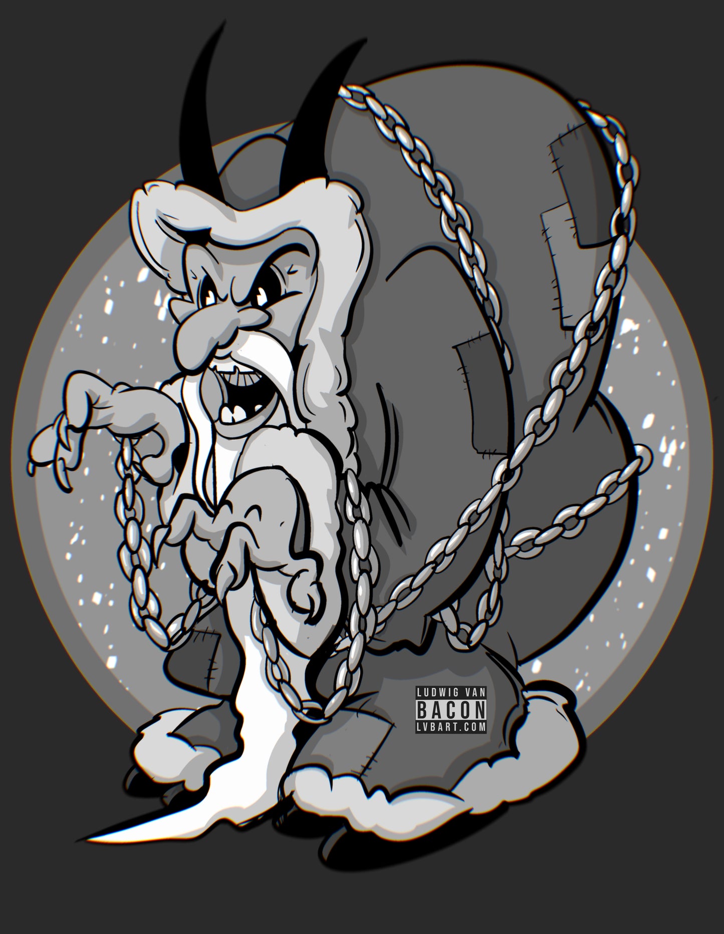 Rubber Hose Krampus II Fine Art Print