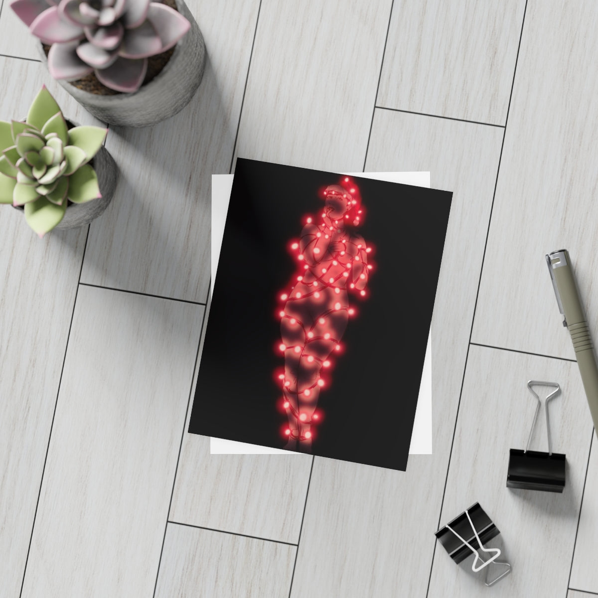 Christmas Lights Greeting Card Bundles (10, 30, 50 pcs)