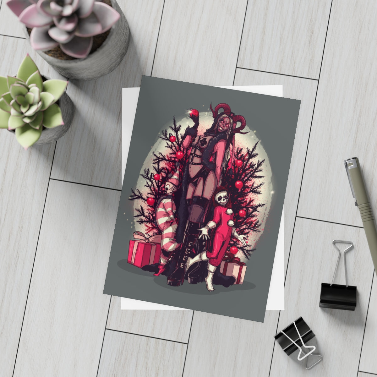 Lady Krampus Greeting Card Bundles (10, 30, 50 pcs)