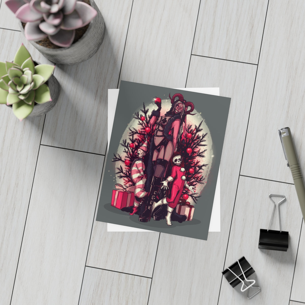 Lady Krampus Greeting Card Bundles (10, 30, 50 pcs)