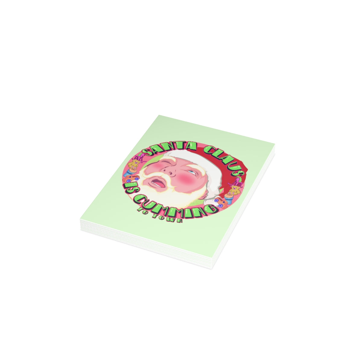 Santa Claus Is Cumming To Town Greeting Card Bundles (10, 30, 50 pcs)
