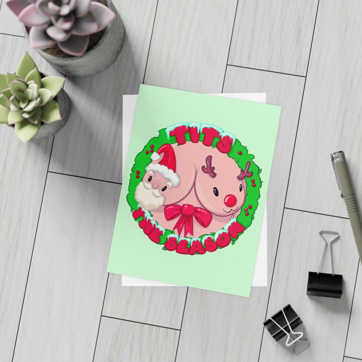 Tits The Season Greeting Card Bundles (10, 30, 50 pcs)