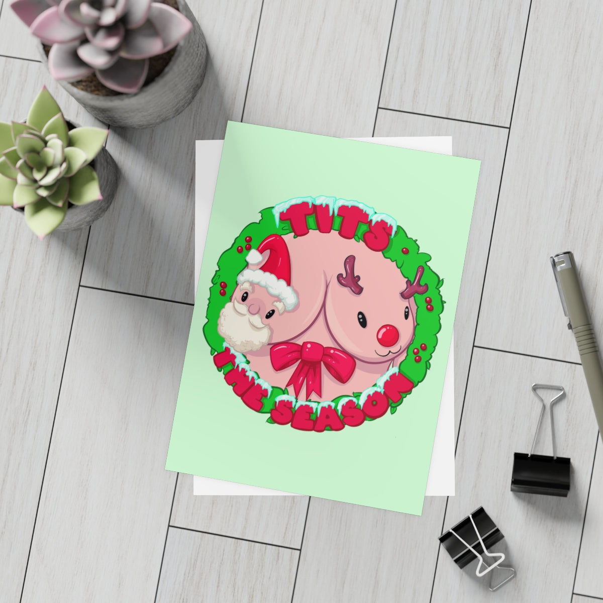 Tits The Season Greeting Card Bundles (10, 30, 50 pcs)