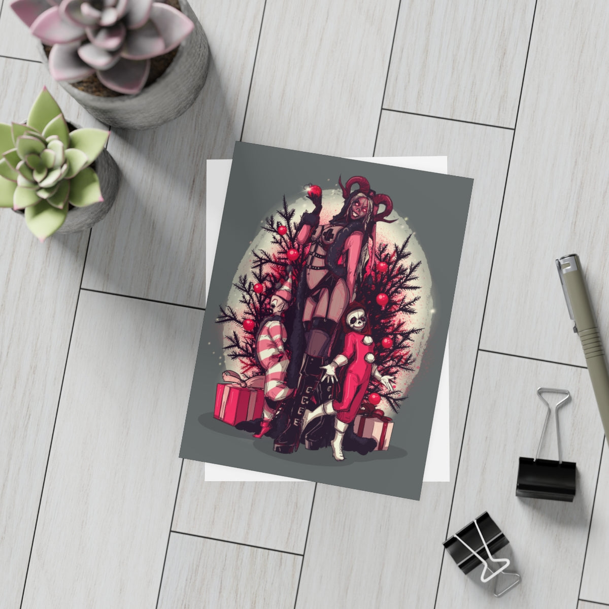 Lady Krampus Greeting Card Bundles (10, 30, 50 pcs)