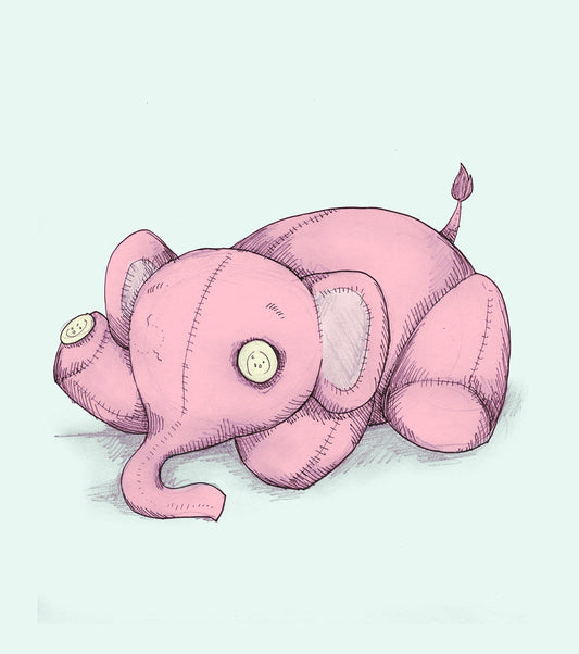 Eyeless Elephant Fine Art Print