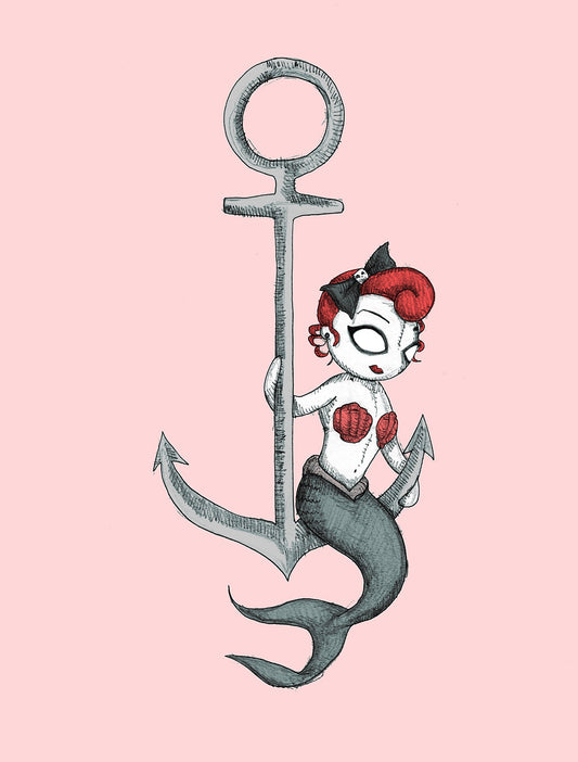 Mermaid Pinup Fine Art Print