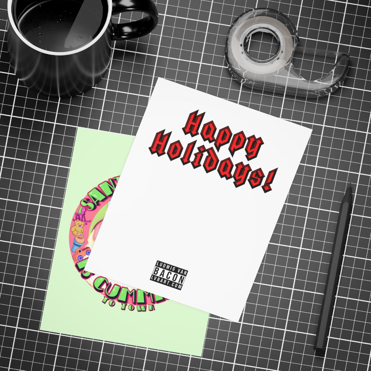 Santa Claus Is Cumming To Town Greeting Card Bundles (10, 30, 50 pcs)