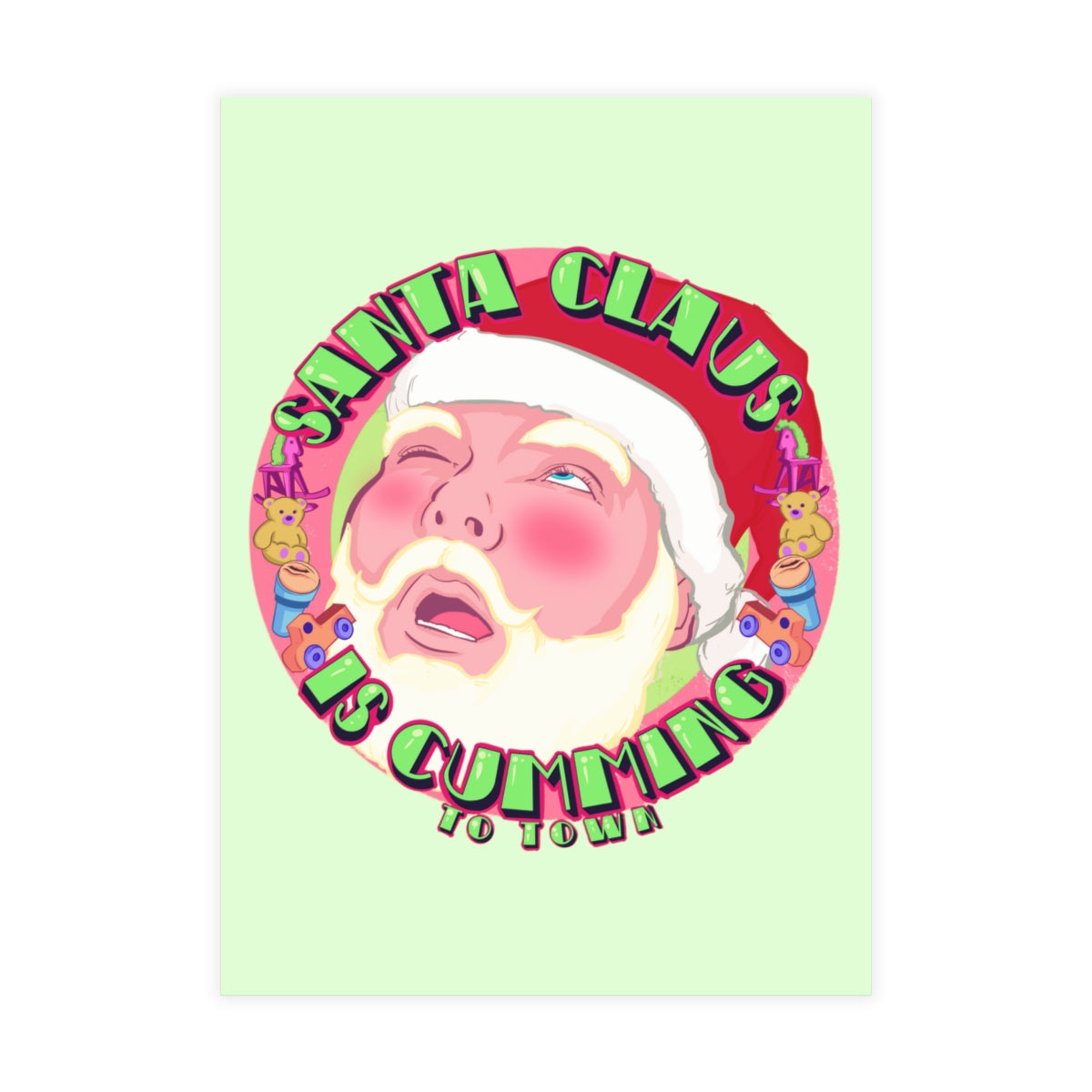 Santa Claus Is Cumming To Town Greeting Card Bundles (10, 30, 50 pcs)
