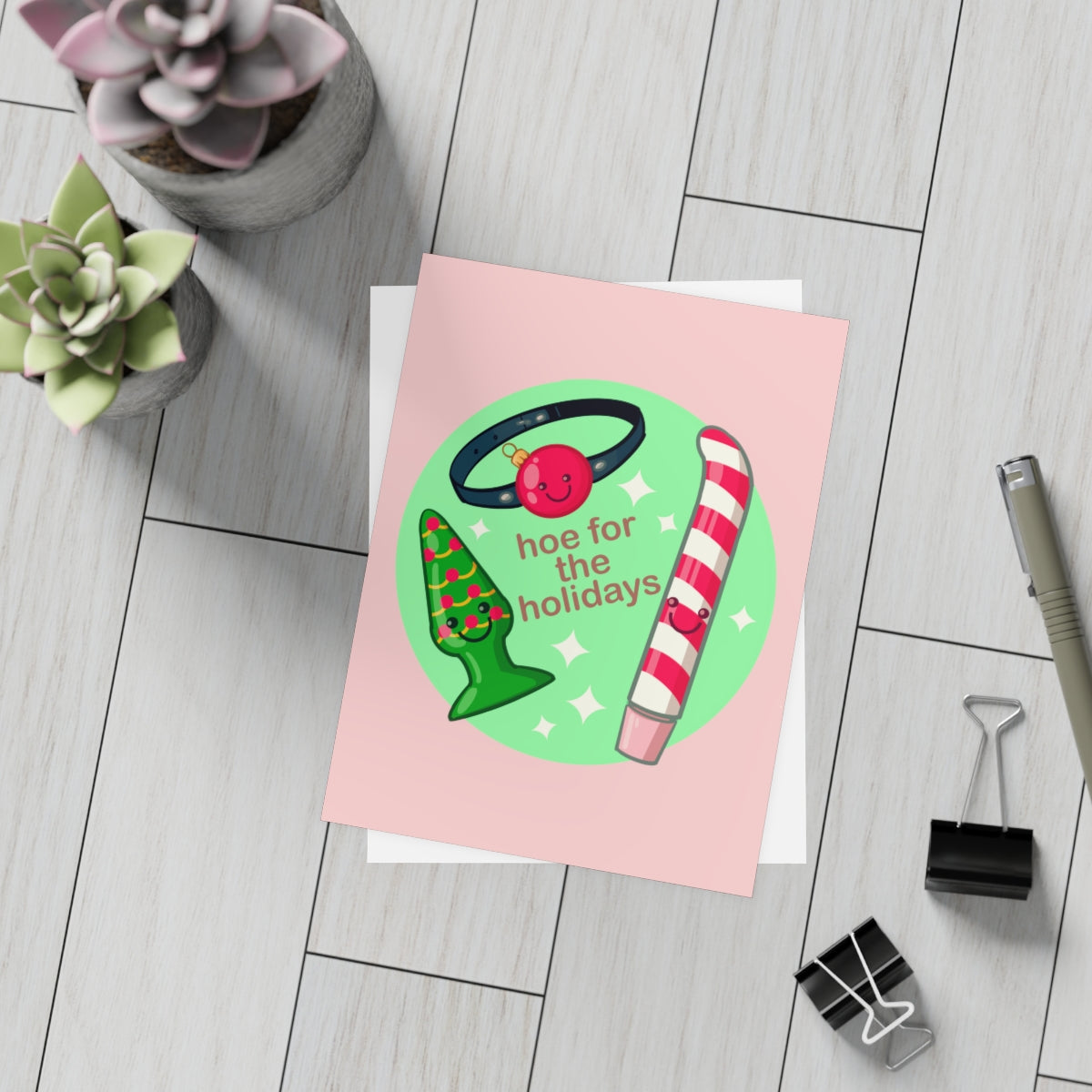 Hoe For The Holidays Greeting Card Bundles (10, 30, 50 pcs)