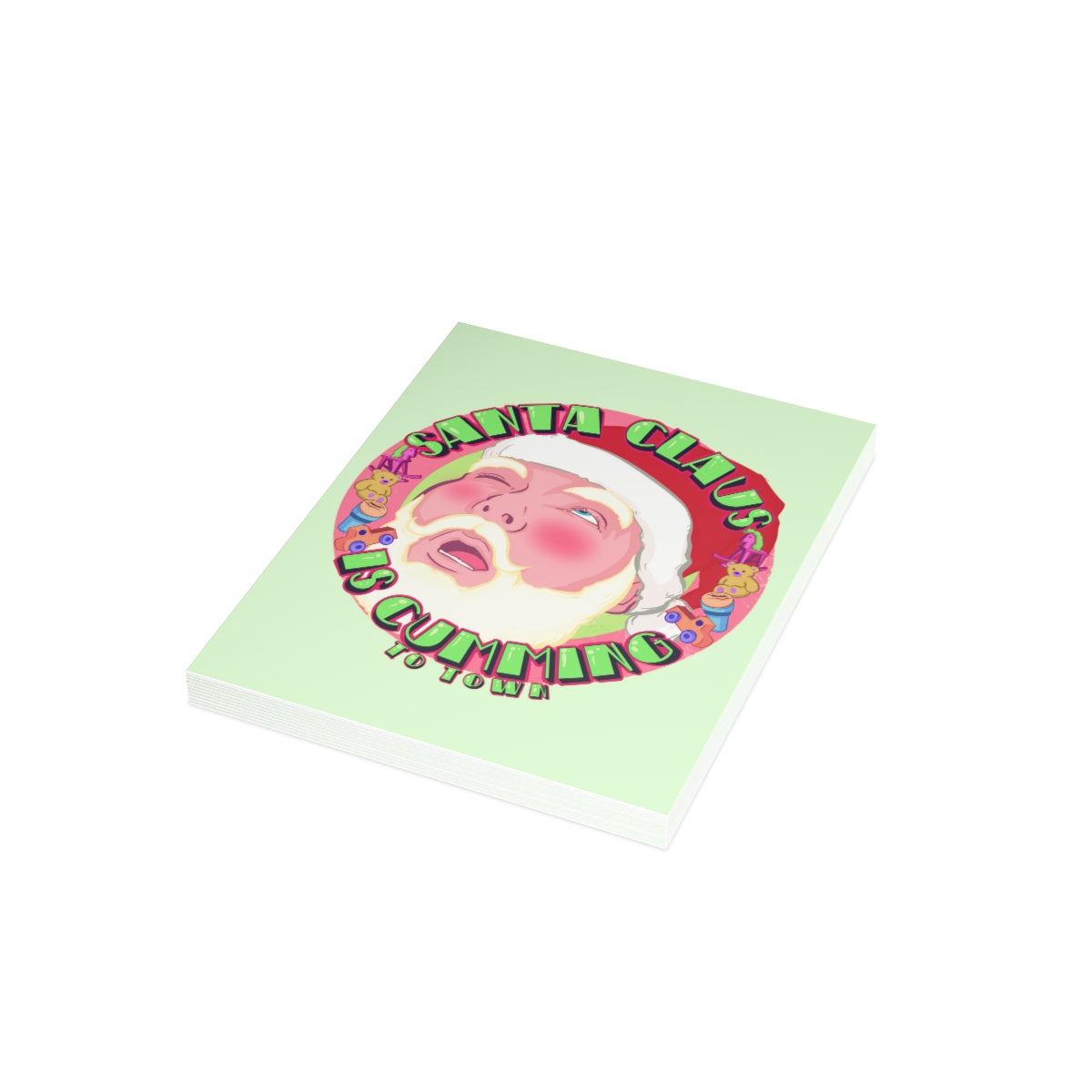 Santa Claus Is Cumming To Town Greeting Card Bundles (10, 30, 50 pcs)