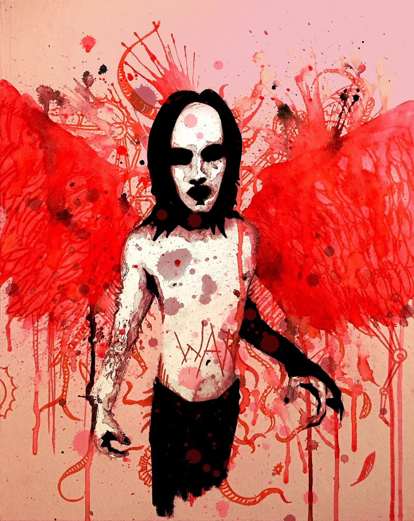 Angel With Scabbed Wings Fine Art Print
