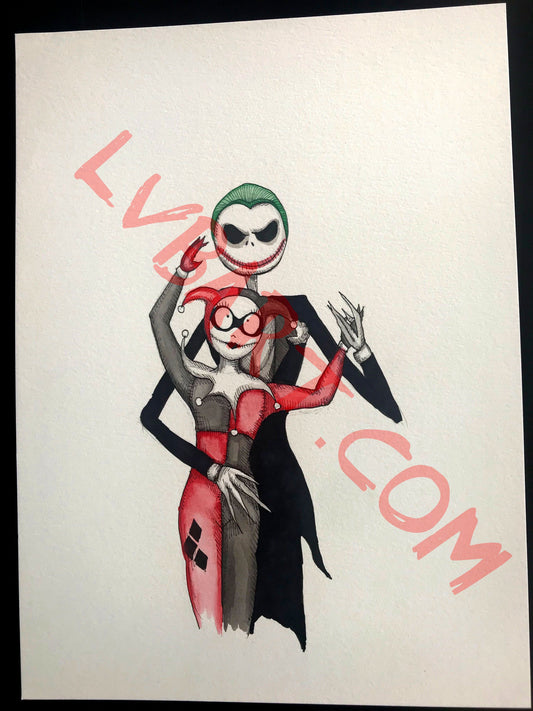 Nightmare before Mad Love 11x15 ORIGINAL Artwork