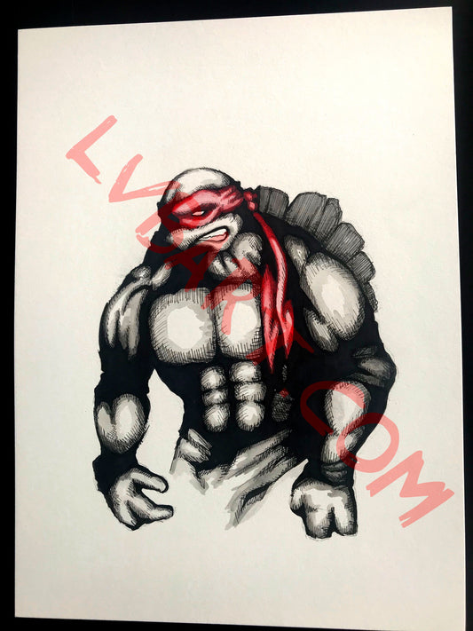 The Red One 11x15 ORIGINAL Artwork