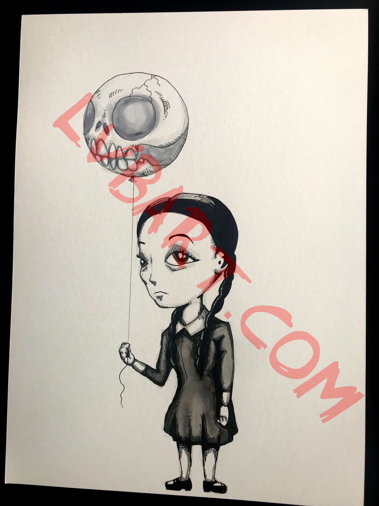 Wednesday Balloon 11x15 ORIGINAL Artwork