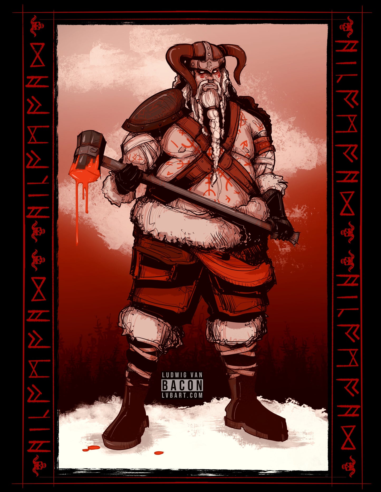 Saint Nicomond The Red Fine Art Print
