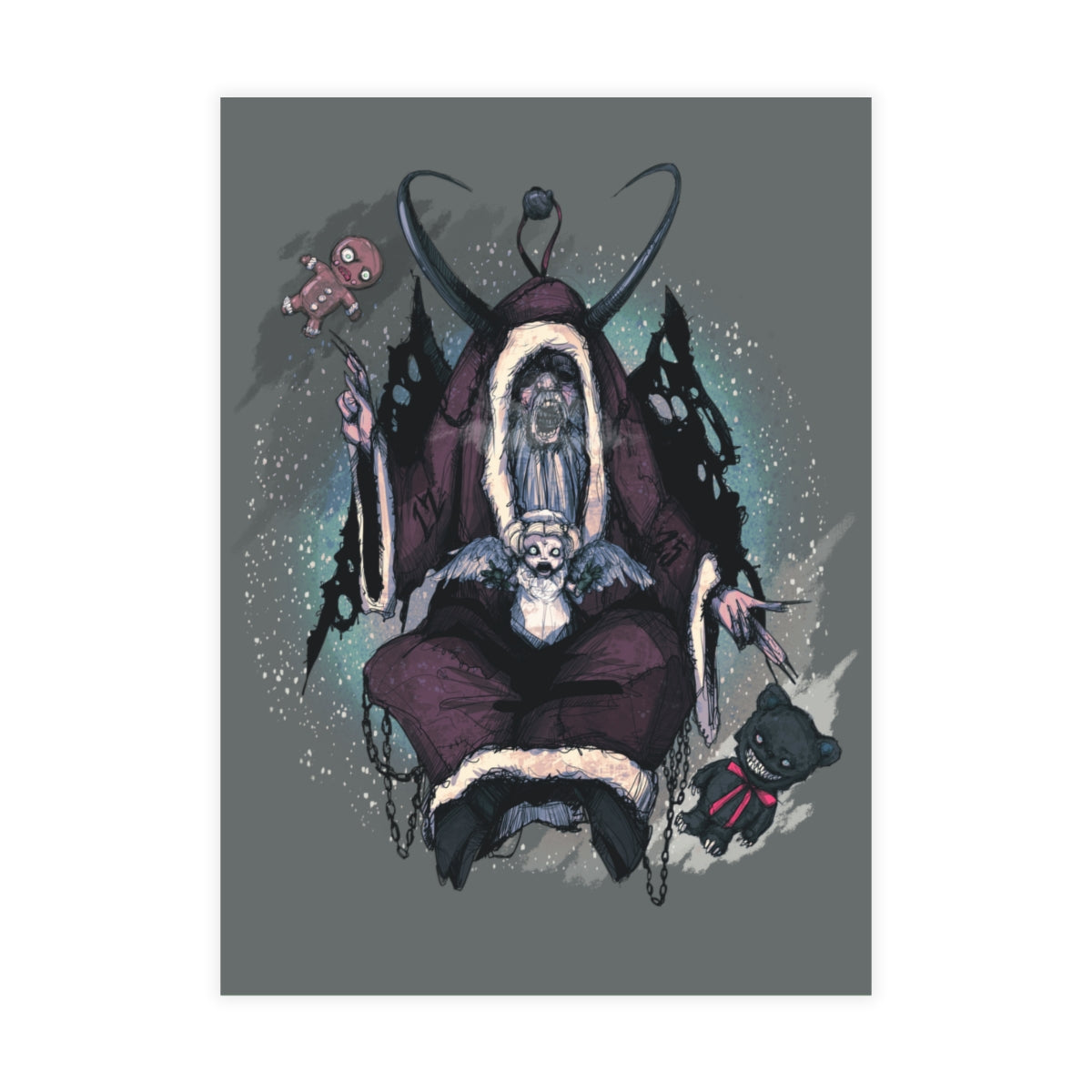 Baphomet Krampus Greeting Card Bundles (10, 30, 50 pcs)