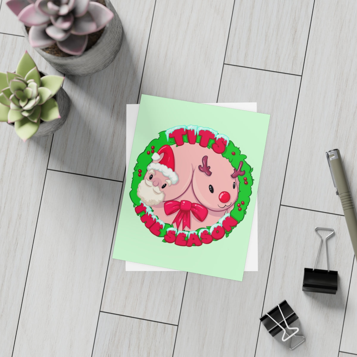 Tits The Season Greeting Card Bundles (10, 30, 50 pcs)