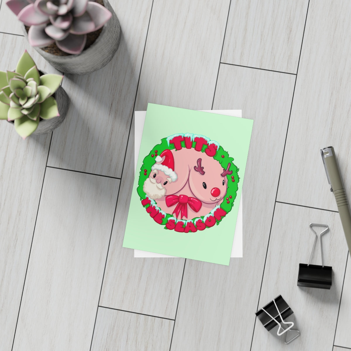 Tits The Season Greeting Card Bundles (10, 30, 50 pcs)