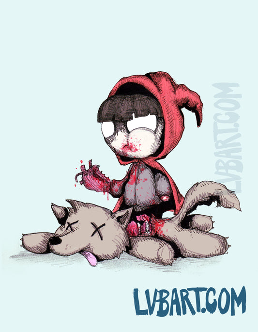 Bad Bitch Red Plush Fine Art Print