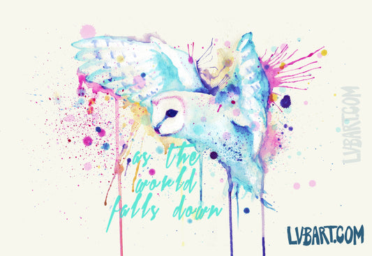 Rainbow Barn Owl (Variant) Fine Art Print