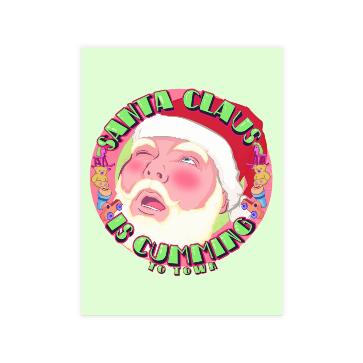 Santa Claus Is Cumming To Town Greeting Card Bundles (10, 30, 50 pcs)