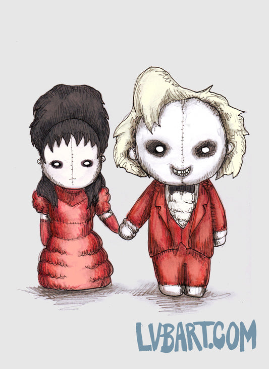 Beetle Wedding Plush Fine Art Print