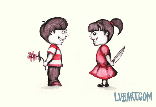 Boy Vs Girl Fine Art Print