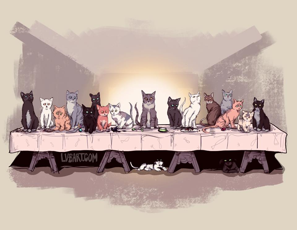 The Cat Supper Fine Art Print